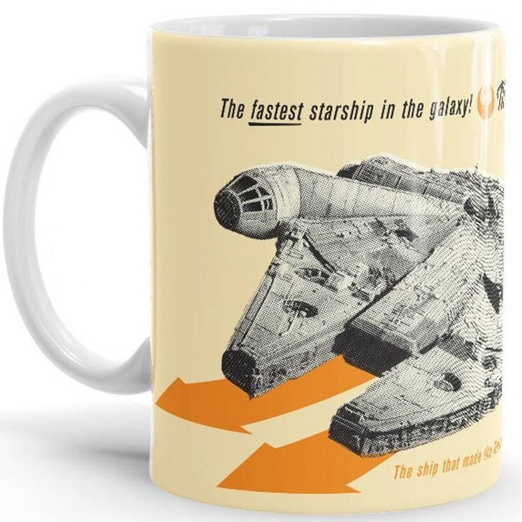 Star Wars Heat Changing Coffee Mug - Rey & Chewie in Millennium Falcon  Cockpit Hyperspace 