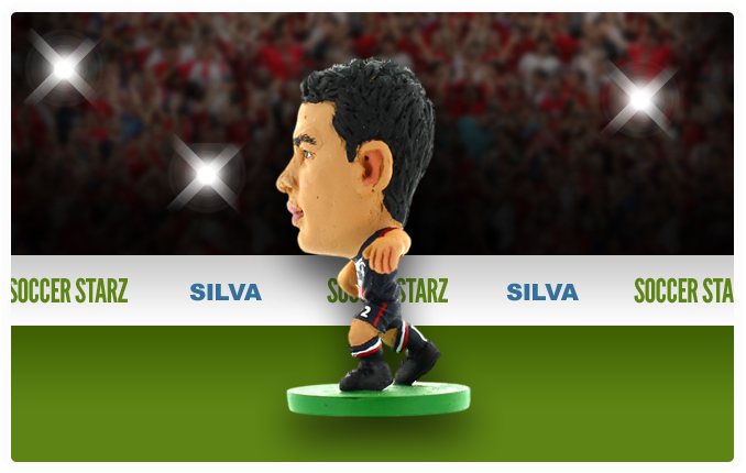 Thiago Silva - Paris St Germain Home Kit -Soccer Starz - India - www.superherotoystore.com