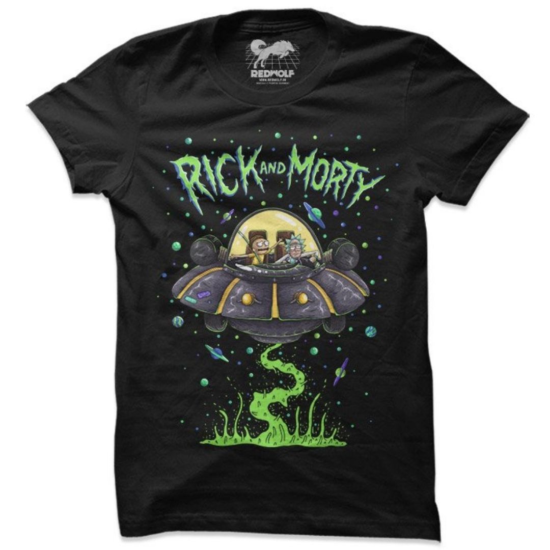 Rick Morty In Spaceship Arizona Cardinals T-Shirt - Cruel Ball